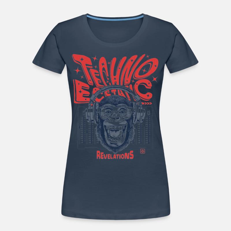Ecstatic Techno: Monkey, Beats and Primates Shirt Women's Premium Organic T-Shirt