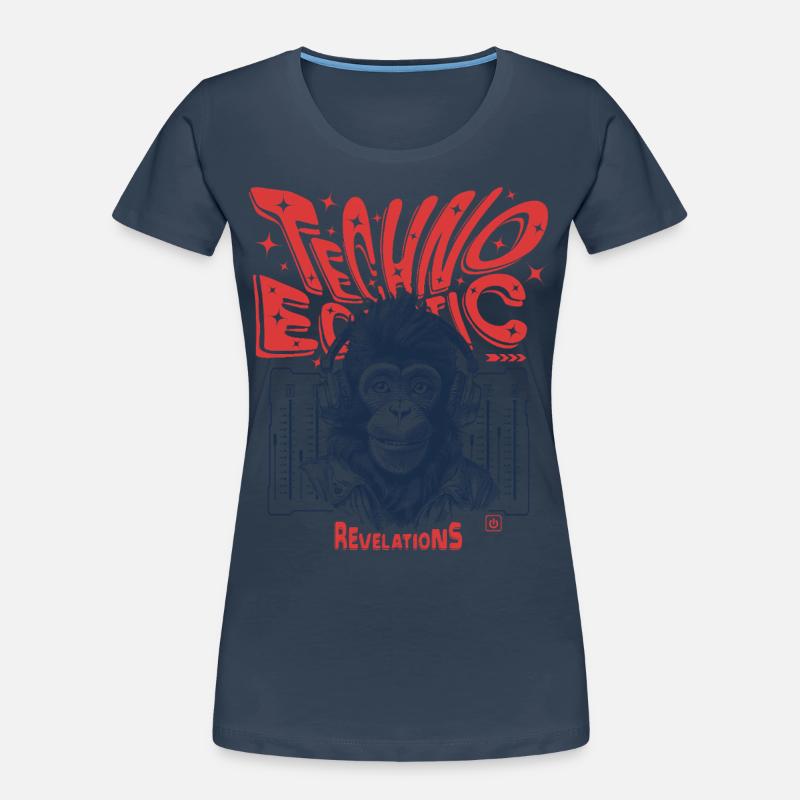 Revelations Shirt: Monkey, Techno and Ecstatic Beats Women's Premium Organic T-Shirt
