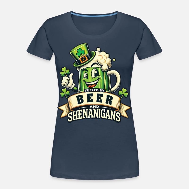 Bière et farces de la Saint-Patrick T-shirt bio Premium Femme