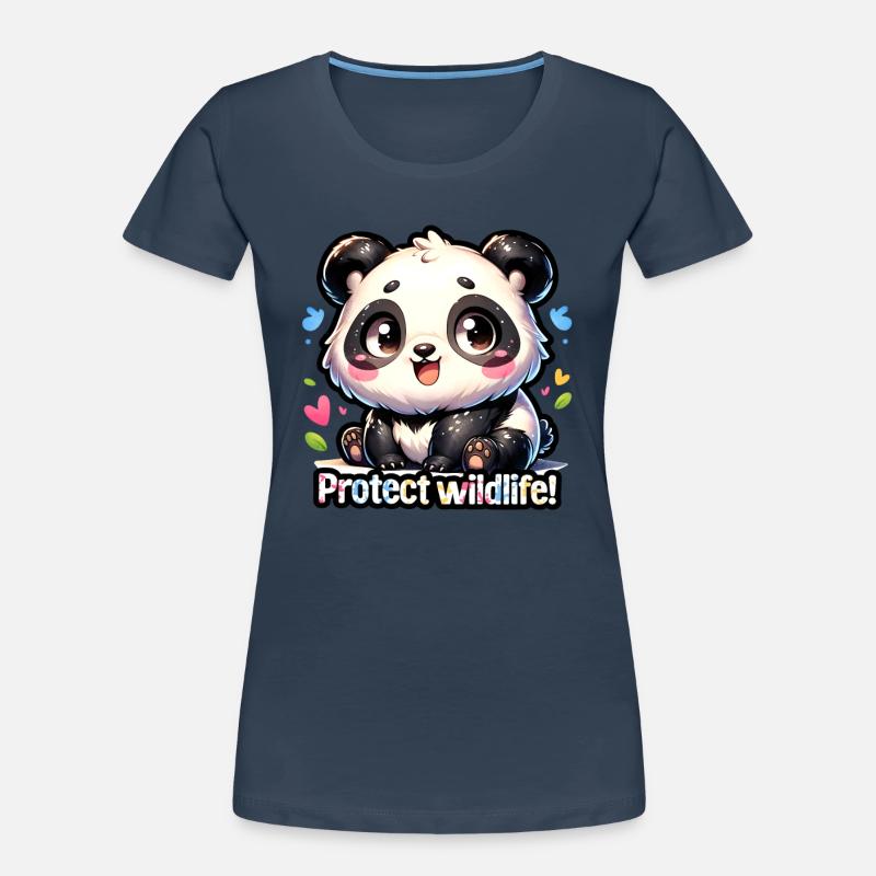 Protéger la faune Panda géant Jour de la Terre Amoureux du panda T-shirt bio Premium Femme