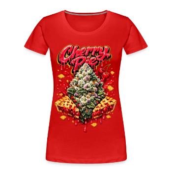 Cherry Pie Graffiti Print - T-shirt bio Premium Femme -  - Devant - Mia (176cm)