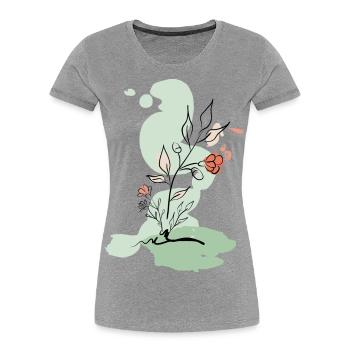 wild flower meadow - Women's Premium Organic T-Shirt -  - Front - Mia (176cm)