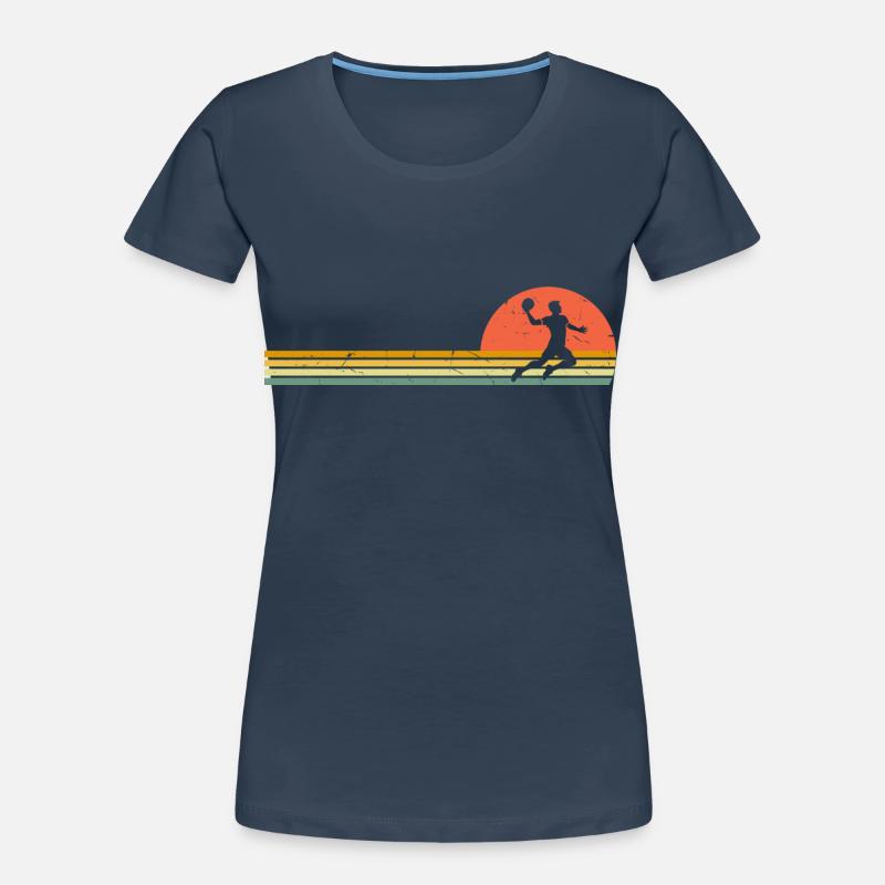 Retro Handball Player Evolution Handball Game Handball Women's Premium Organic T-Shirt