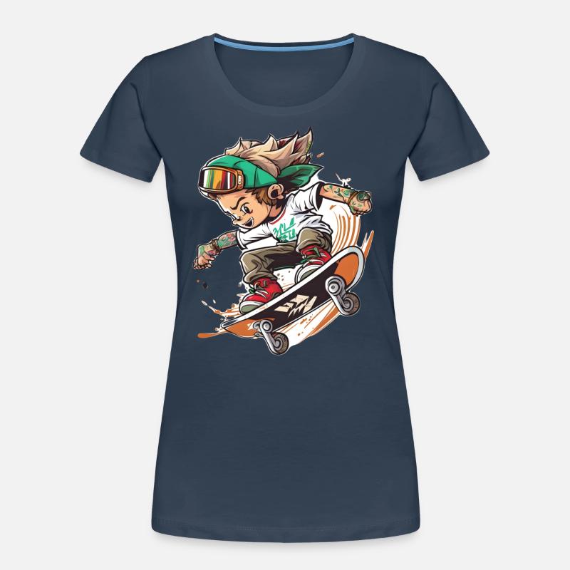 Skaten oder sterben Frauen Premium Bio T-Shirt