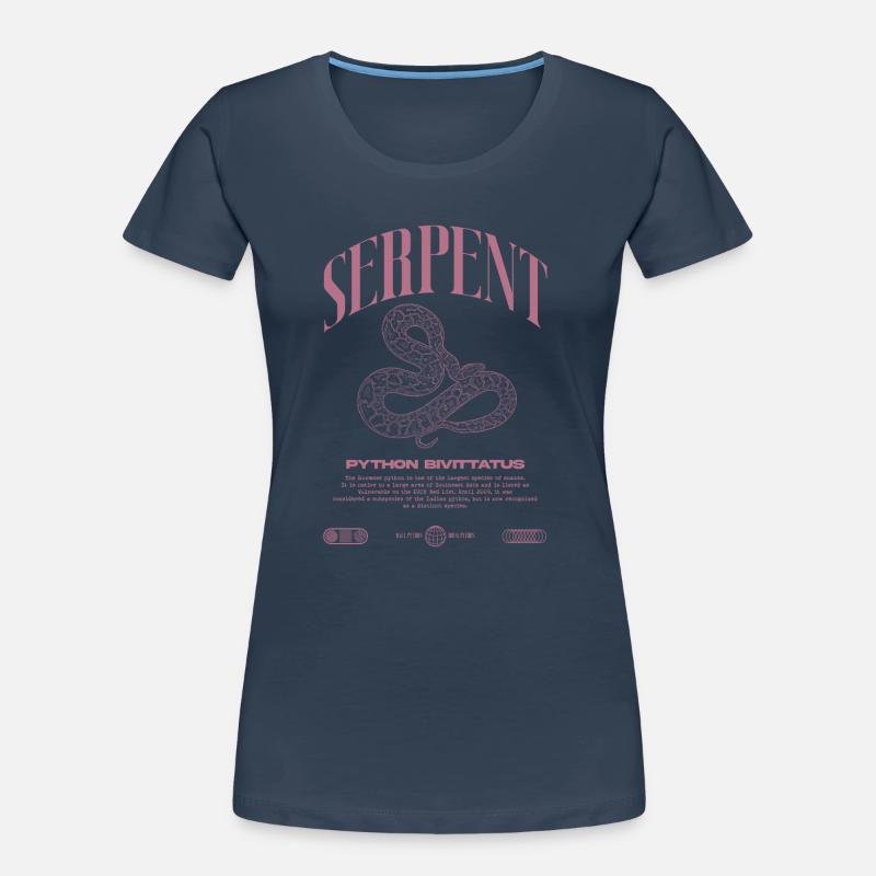 Burmese Python Modern Reptile Keeper Streetwear Women's Premium Organic T-Shirt