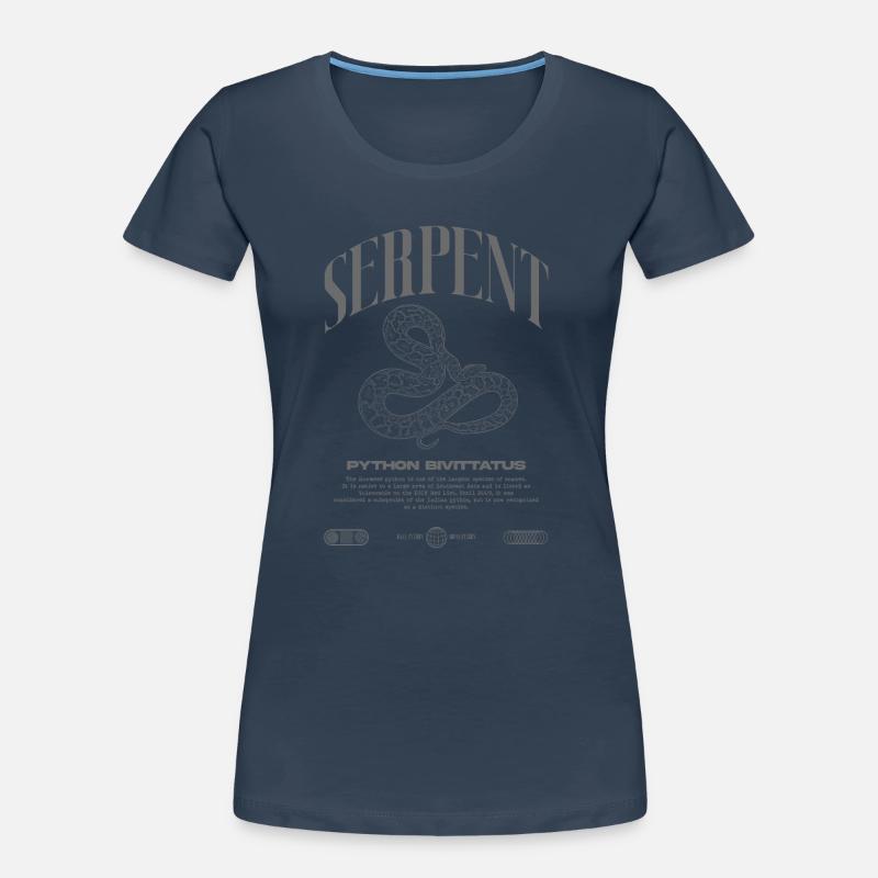 Burmese Python Modern Reptile Keeper Streetwear Women's Premium Organic T-Shirt