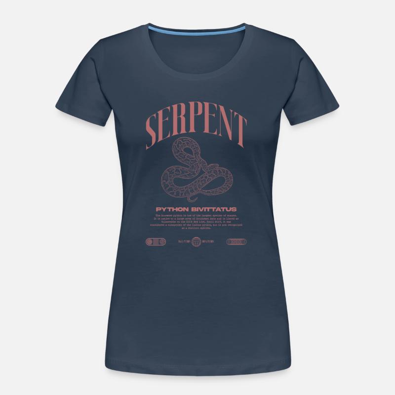 Burmese Python Modern Reptile Keeper Streetwear Women's Premium Organic T-Shirt