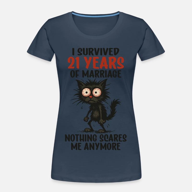 21 Hochzeitstag Geschenk Mann Frau Ehemann Ehefrau Frauen Premium Bio T-Shirt