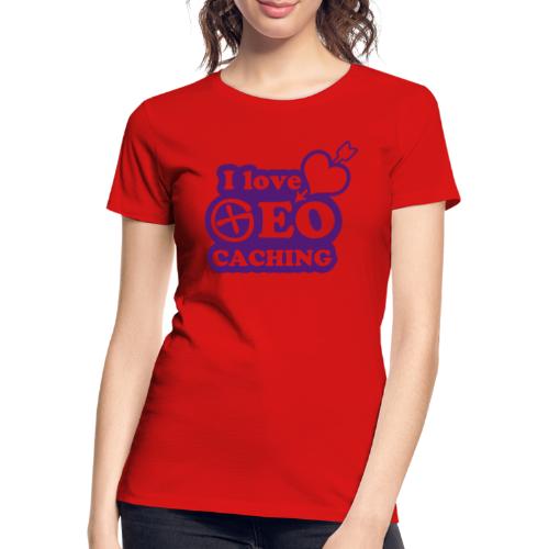 I love Geocaching - 1color - 2011 - Frauen Premium Bio T-Shirt