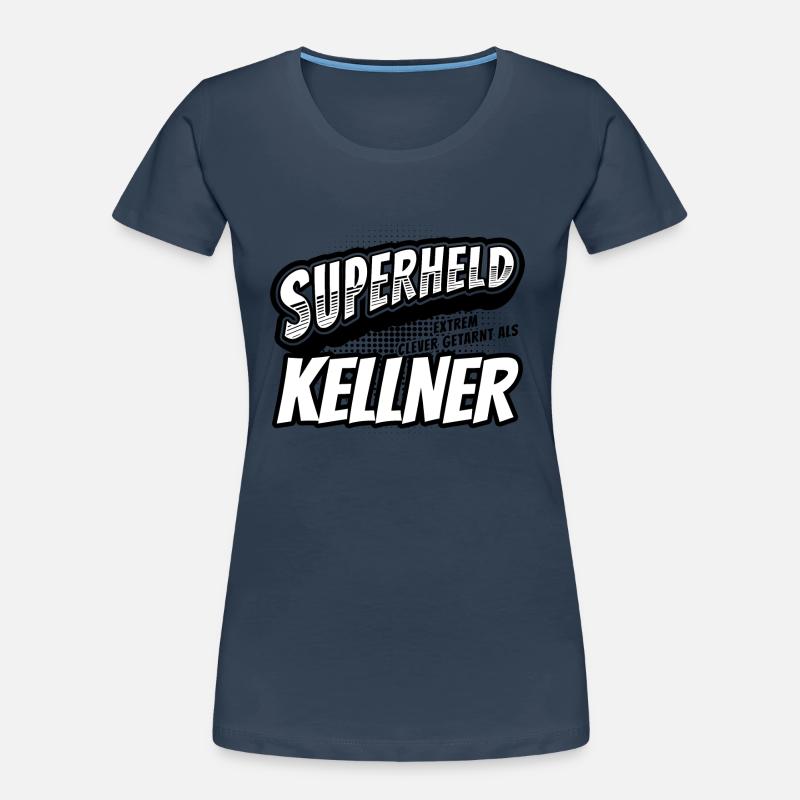 Superheld, clever getarnt als Kellner Frauen Premium Bio T-Shirt