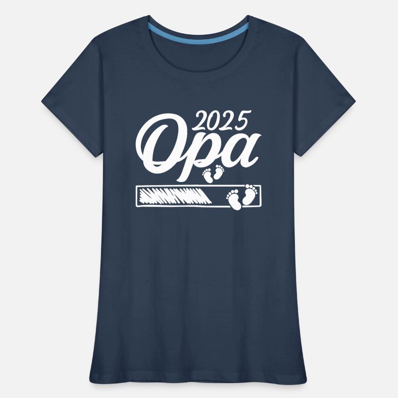 Werdender Opa 2025 Opa loading Geschenk Männer Frauen Premium Bio T-Shirt