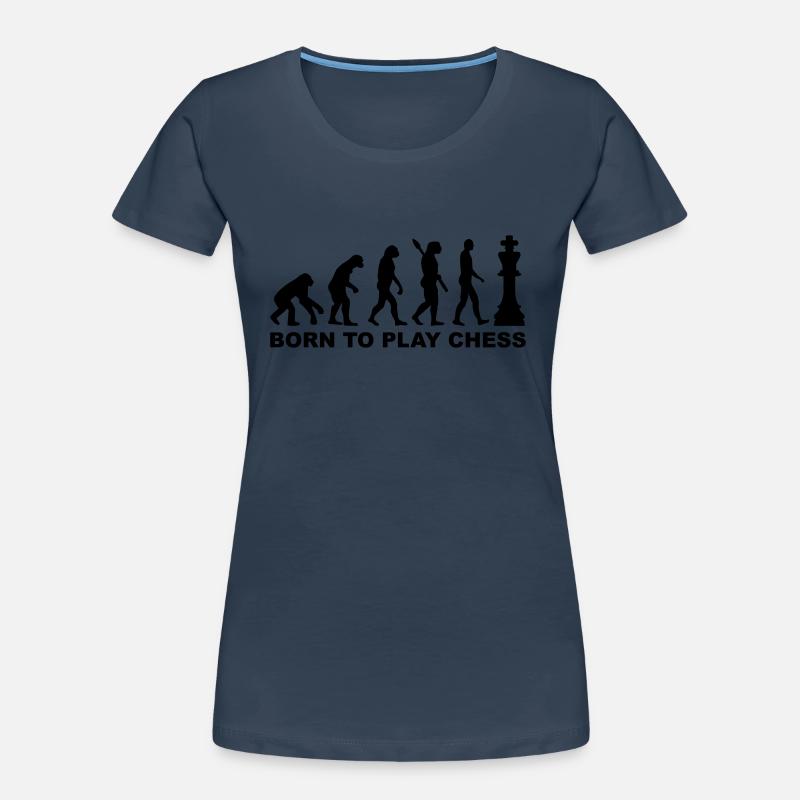 Evolution Chess T-shirt bio Premium Femme
