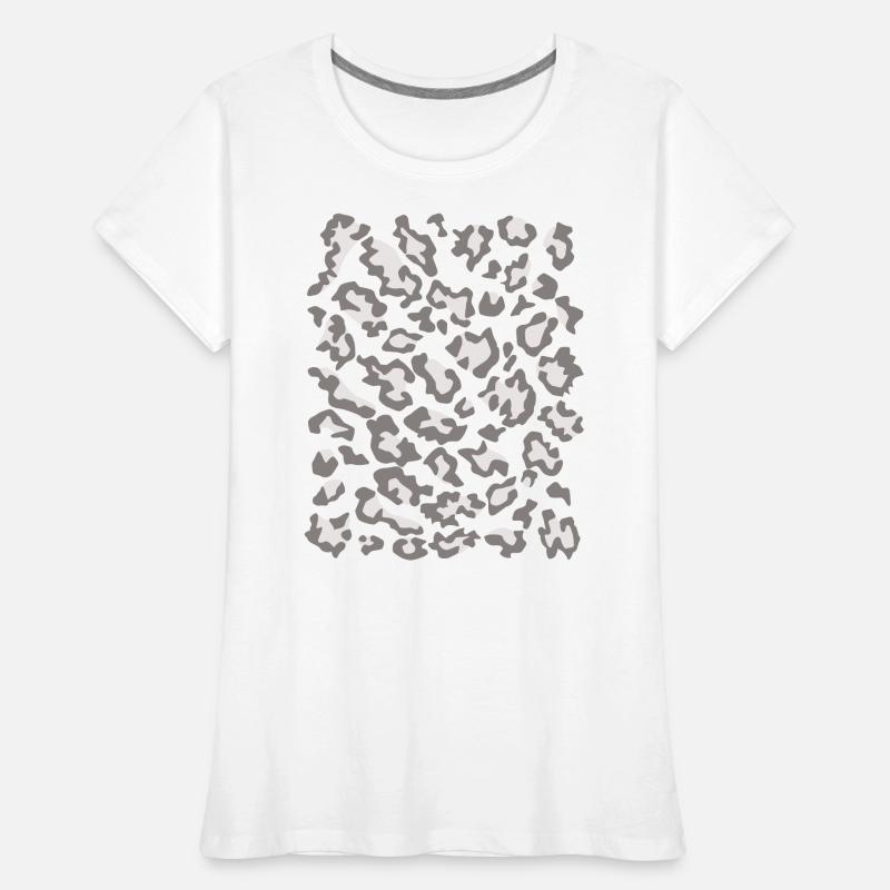 Snow leopard pattern light Women's Premium Organic T-Shirt