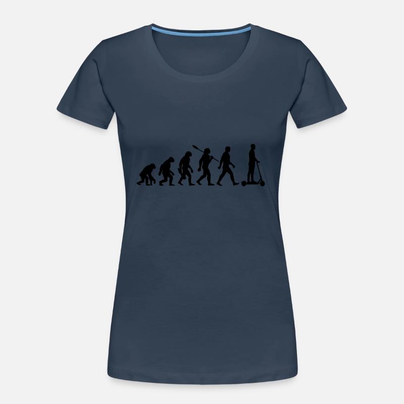Evolution E-Scooter, Elektro Roller mit Akku Frauen Premium Bio T-Shirt