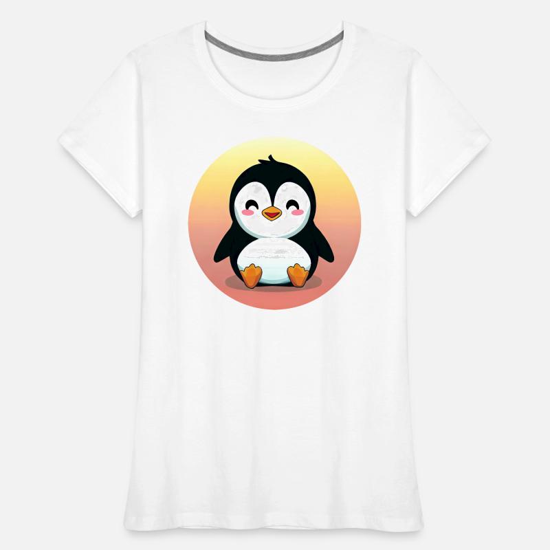 Sunset Penguin: Tout simplement mignon T-shirt bio Premium Femme