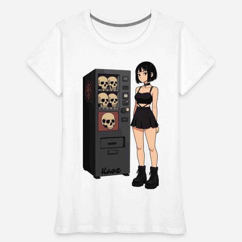 Skull Vending Machine Goth-Mädchen Frauen Premium Bio T-Shirt