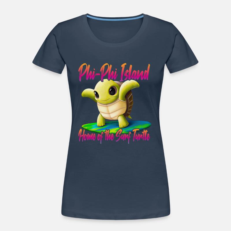 Phi Phi Islands Surf Turtle Frauen Premium Bio T-Shirt