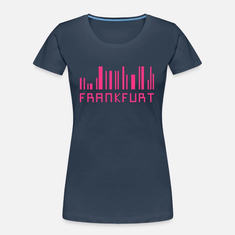Francfort horizon code à barres - Hessen T-shirt bio Premium Femme