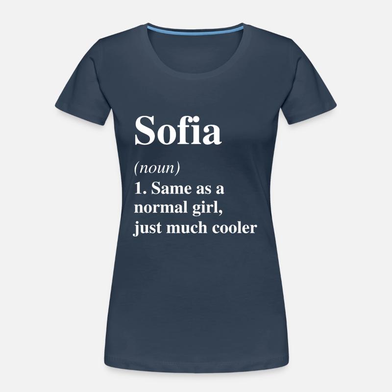 Sofia Définition Cool Nom Dire Cadeau T-shirt bio Premium Femme