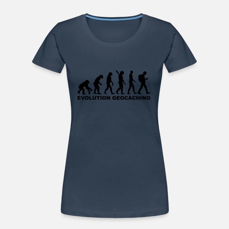 Evolution Geocaching T-shirt bio Premium Femme