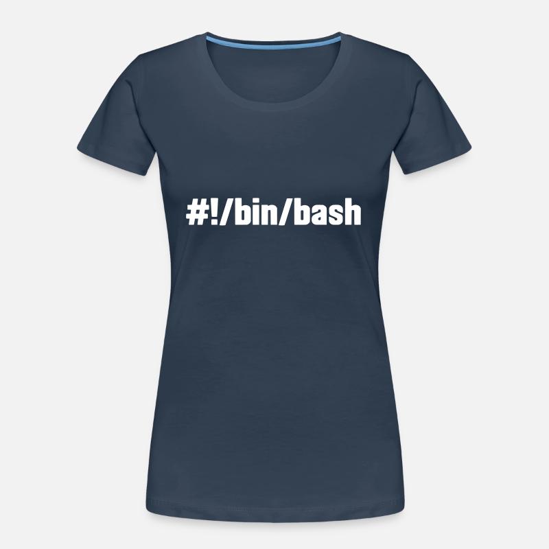 #!/bin/bash - Linux Shell Frauen Premium Bio T-Shirt