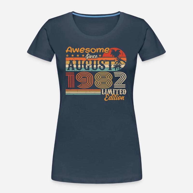 1982 August Geschenkidee August 1982 Frauen Premium Bio T-Shirt