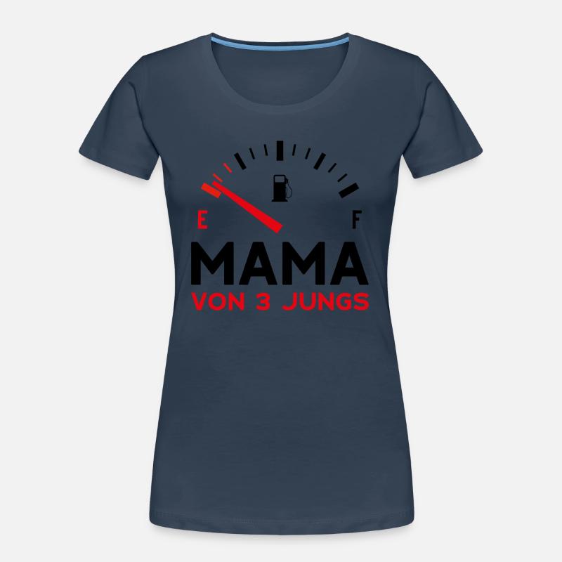 MAMA 3 SÖHNE MUTTERTAG MUTTER DREI JUNGEN Frauen Premium Bio T-Shirt
