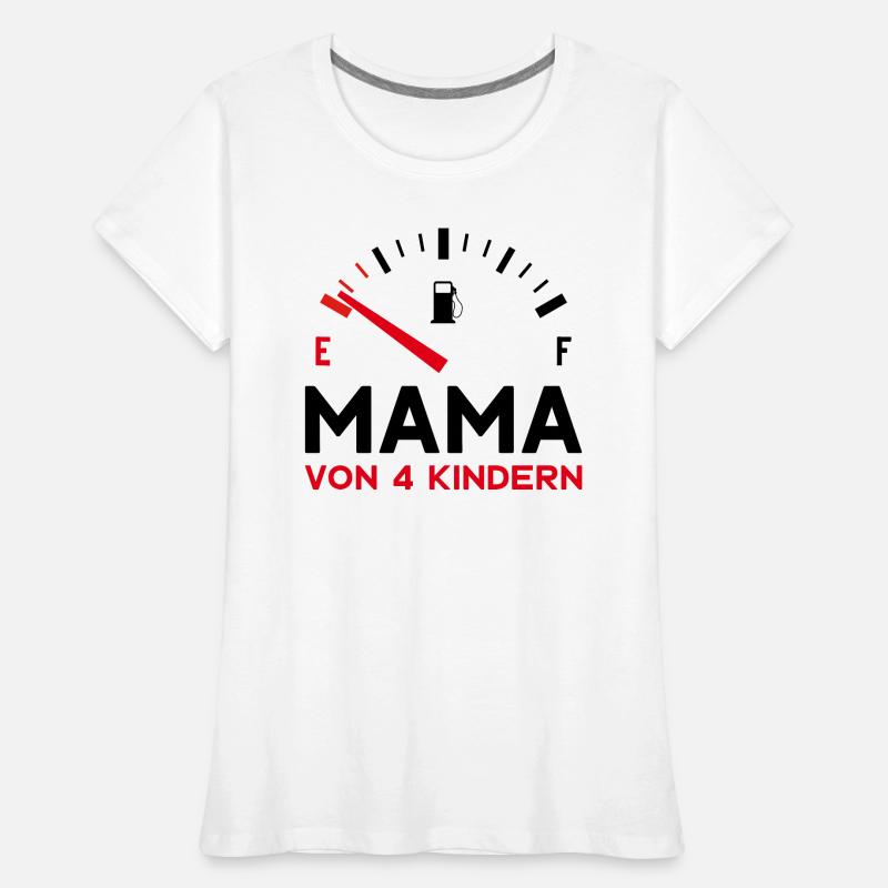 MAMA 4 KINDER MUTTER VIER KINDER MUTTERTAG Frauen Premium Bio T-Shirt