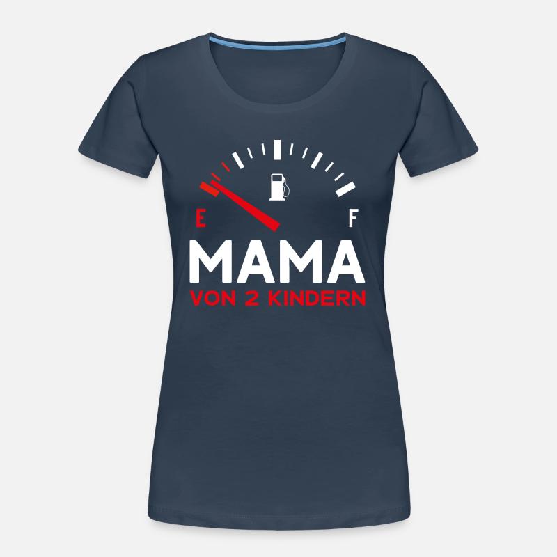 MAMA 2 KINDER MUTTERTAG Frauen Premium Bio T-Shirt