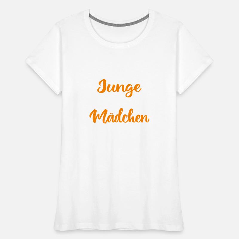 Junge oder Mädchen? Schwanger - Schwangerschaft ! Frauen Premium Bio T-Shirt