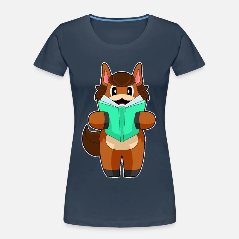 Pferd Buch Frauen Premium Bio T-Shirt