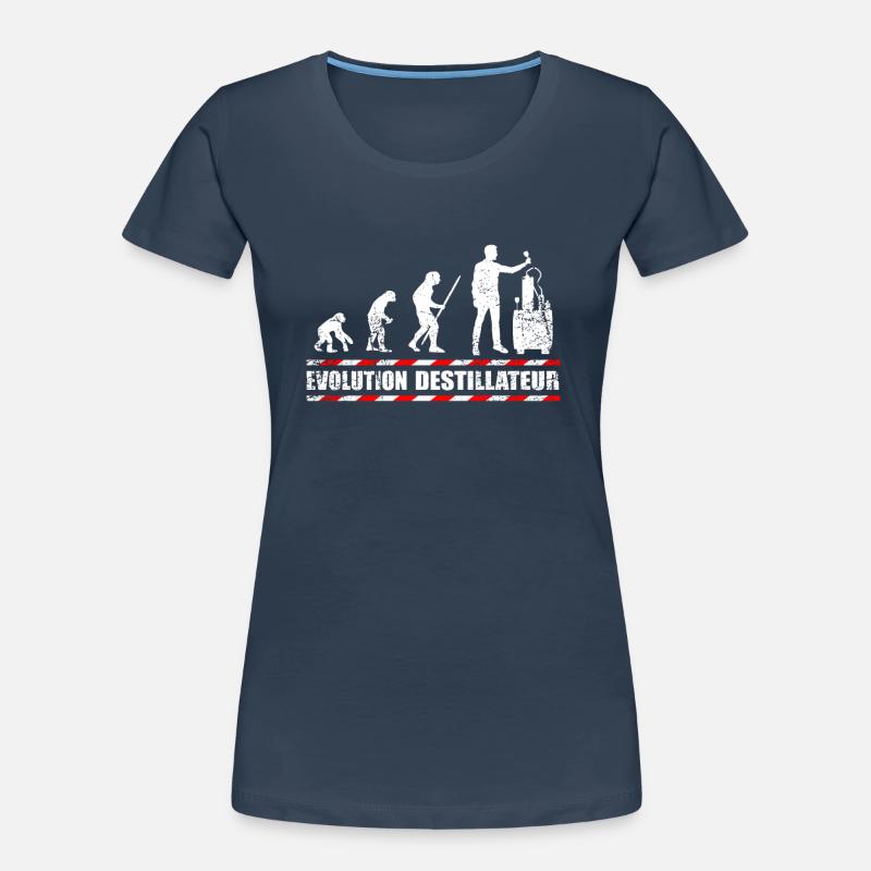 Evolution Destillateur Schnapsbrenner Frauen Premium Bio T-Shirt