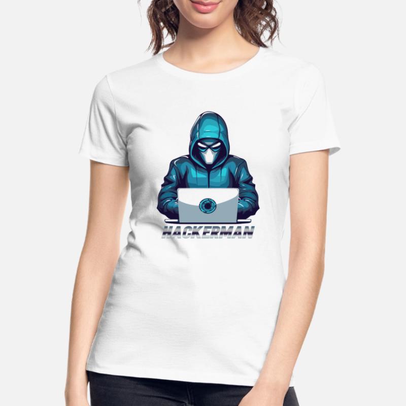 Hacker Meme Cyber Security Hacking Hackerman Frauen Premium Bio T-Shirt