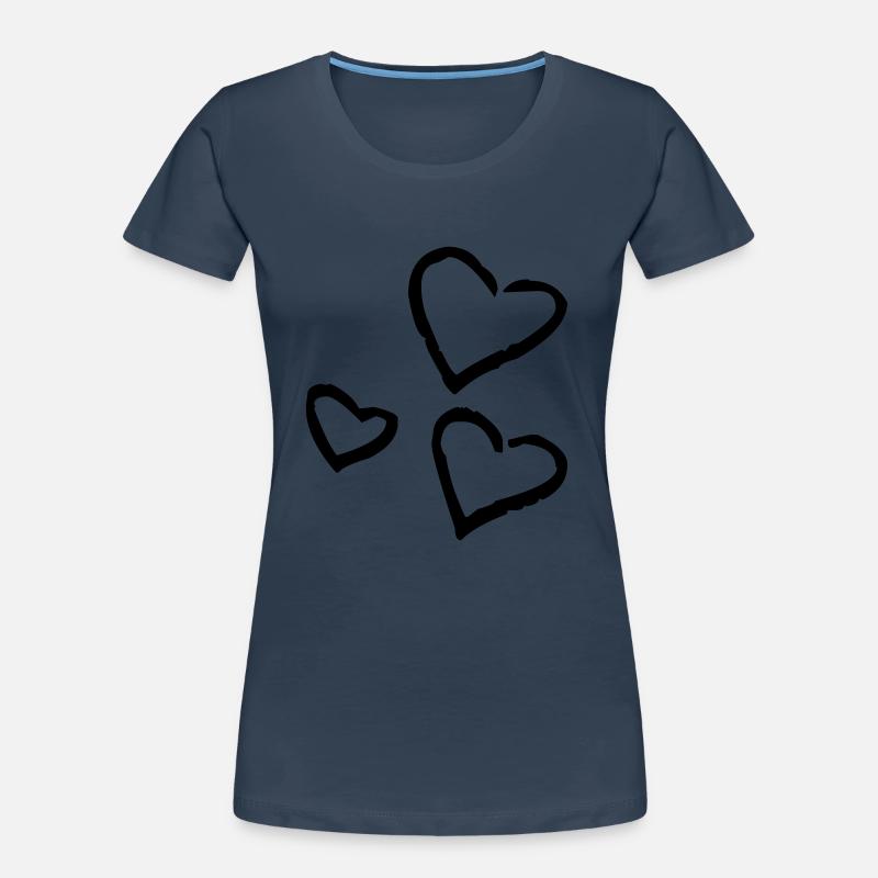 Herzen Frauen Premium Bio T-Shirt