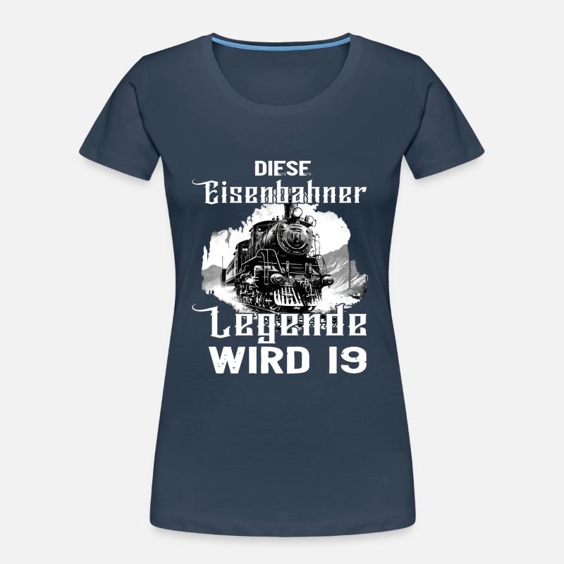 19 Geburtstag Eisenbahner Eisenbahn Beruf Spruch Frauen Premium Bio T-Shirt
