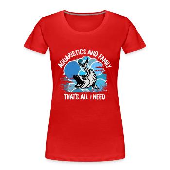 Aquarium Aquarianer Fische Zierfische Aquaristik - Frauen Premium Bio T-Shirt -  - Vorne - Mia (176cm)