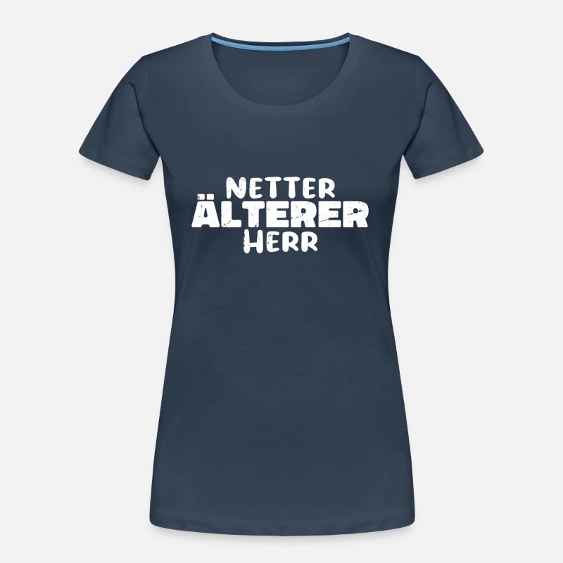 Netter Älterer Herr Frauen Premium Bio T-Shirt