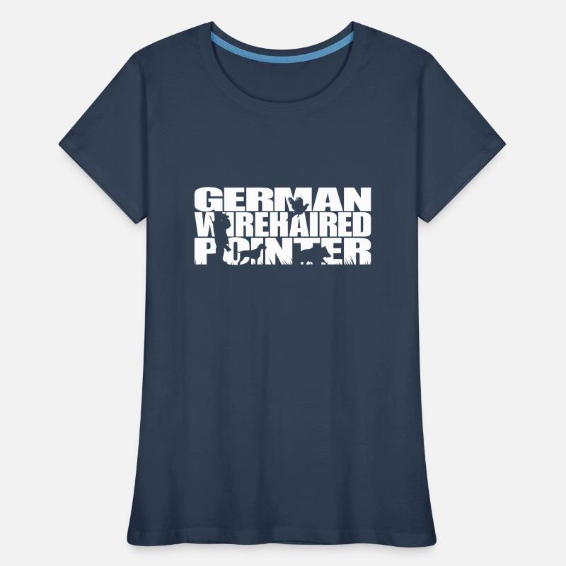 GERMAN WIREHAIRED POINTER Jagdhunde Jagd Wilsigns Frauen Premium Bio T-Shirt