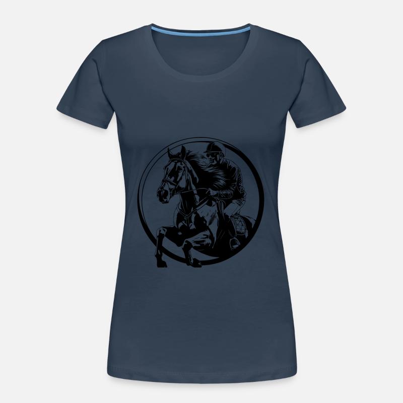 Reiten Pferd Mann Frauen Premium Bio T-Shirt