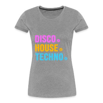Disco House Techno ballern hard Bass Rave - Frauen Premium Bio T-Shirt -  - Vorne - Mia (176cm)