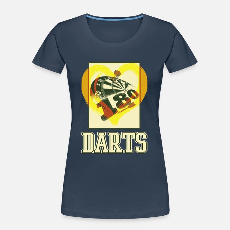 Fléchettes, jeu de fléchettes, jeu de fléchettes, fléchettes, joueurs de fléchettes T-shirt bio Premium Femme