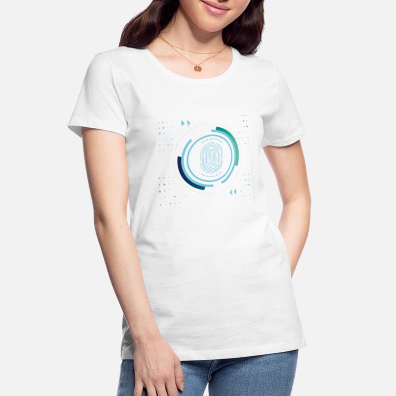 identity security safe nerd pixel pc tech science Frauen Premium Bio T-Shirt