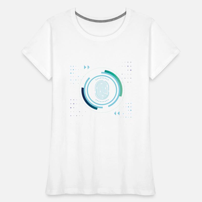 identity security safe nerd pixel pc tech science Frauen Premium Bio T-Shirt