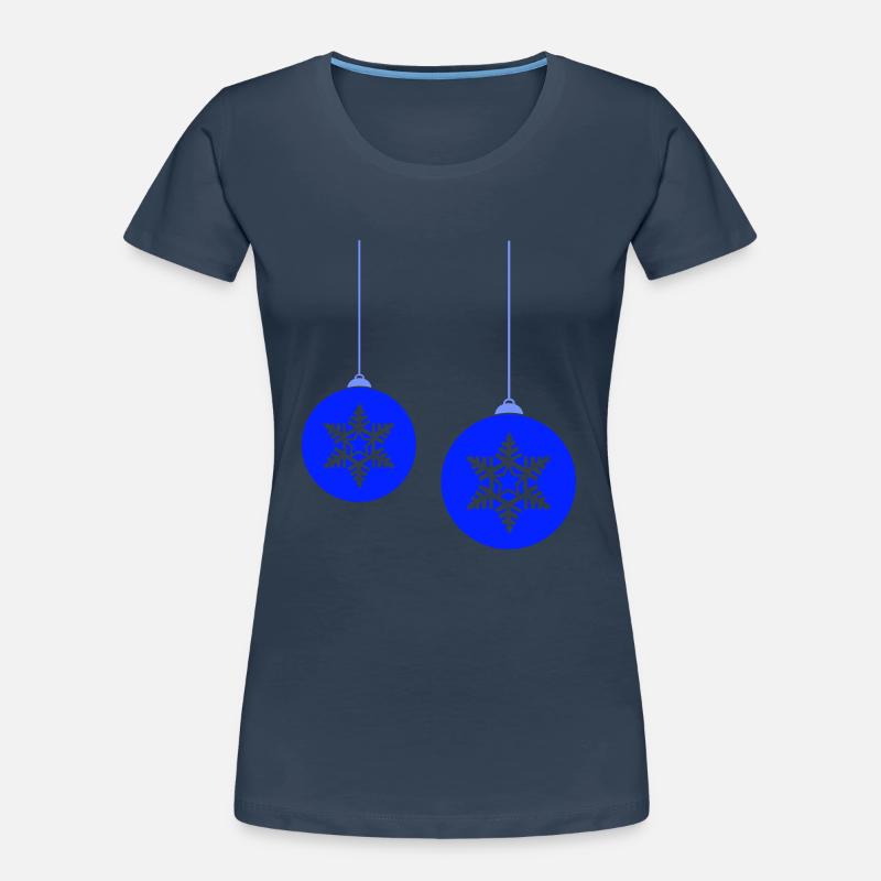 Weihnachtskugeln Stern Frauen Premium Bio T-Shirt