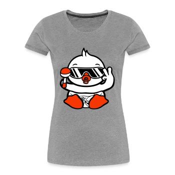 Vogel Baby Kind Rassel Windel Sonnenbrille Peace - Frauen Premium Bio T-Shirt -  - Vorne - Mia (176cm)