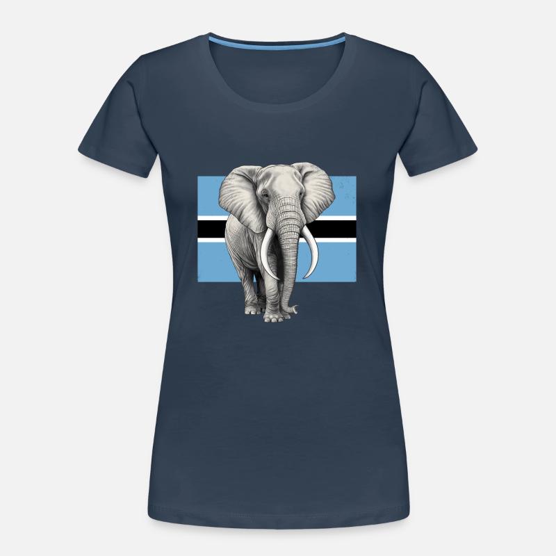 Drapeau éléphant du Botswana T-shirt bio Premium Femme