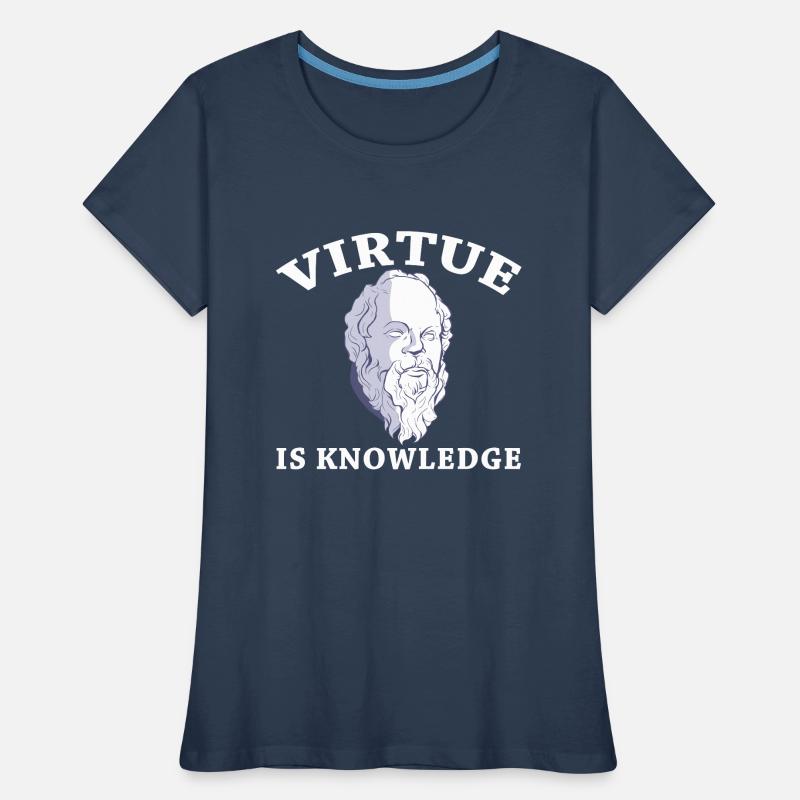 Virtue Is Knowledge Socrates Philosopher Bust Women's Premium Organic T-Shirt