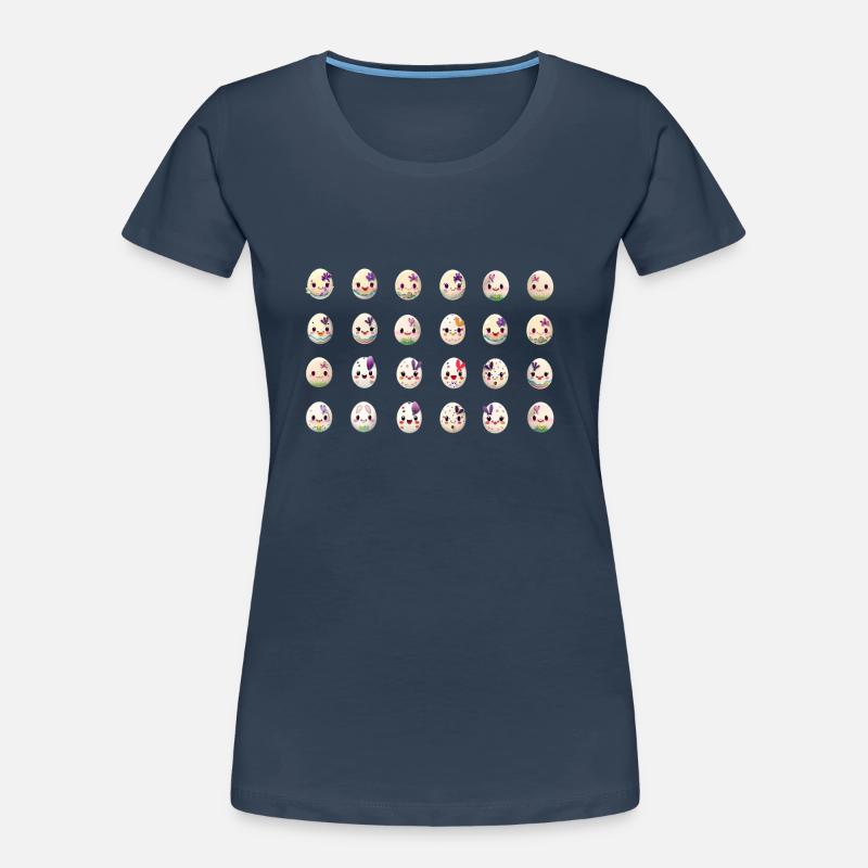 Easter pattern Easter motif many colorful eggs Women's Premium Organic T-Shirt