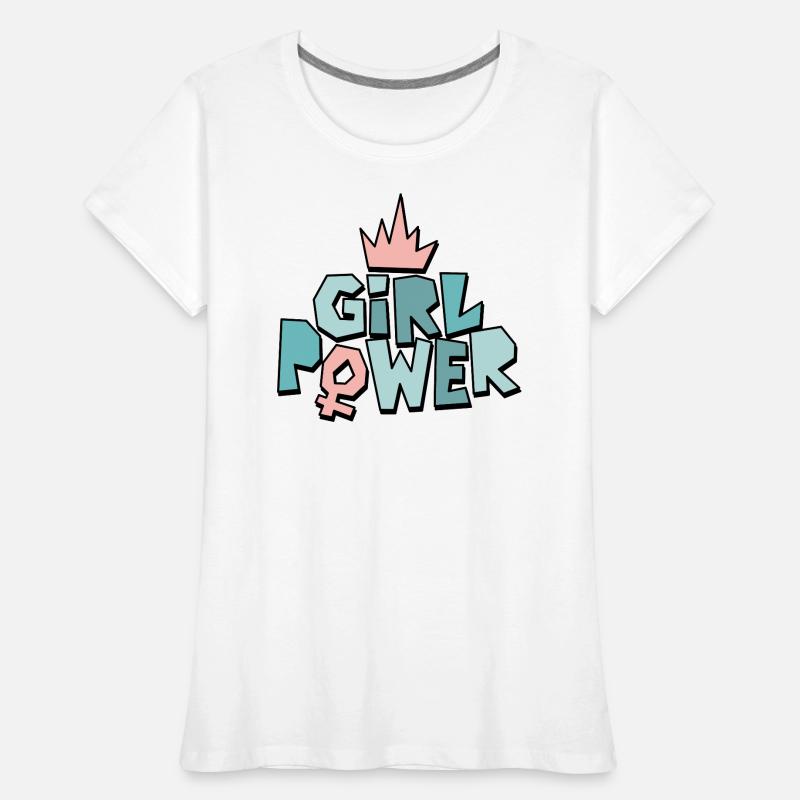 Mädchenpower oder Frauenpower Frauen Premium Bio T-Shirt