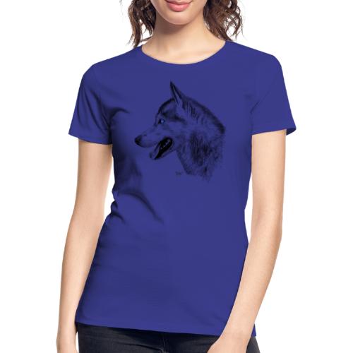 Bronko55 No.13 – Husky Blue Eyes - Frauen Premium Bio T-Shirt